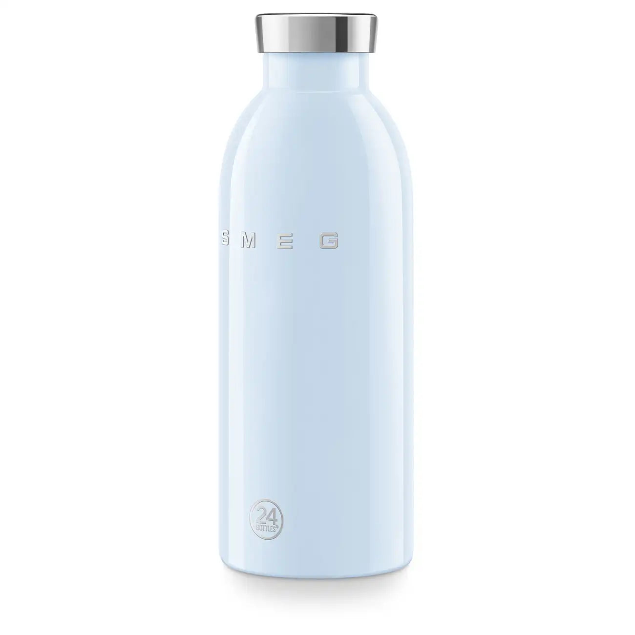 SMEG x 24Bottles® Insulated Stainless Steel Bottle (17 oz) - Pastel Blue