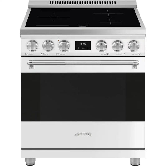 30-Inch Professional Induction Range - Matte White