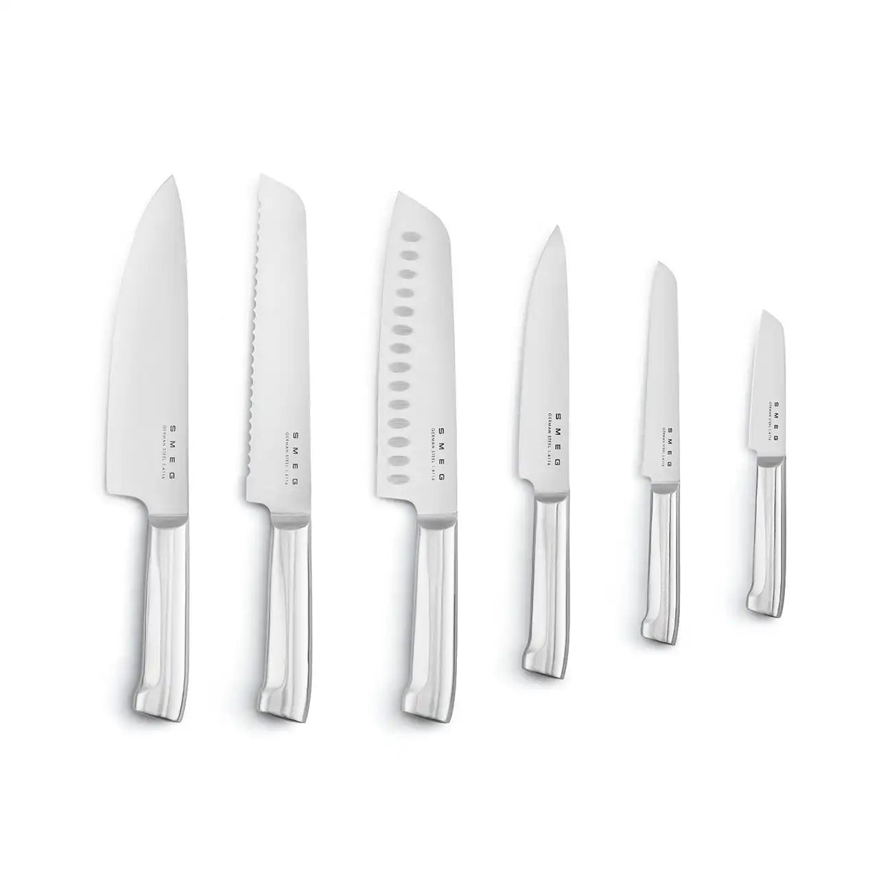 Knife Block Set - Retro-Style Pastel Blue
