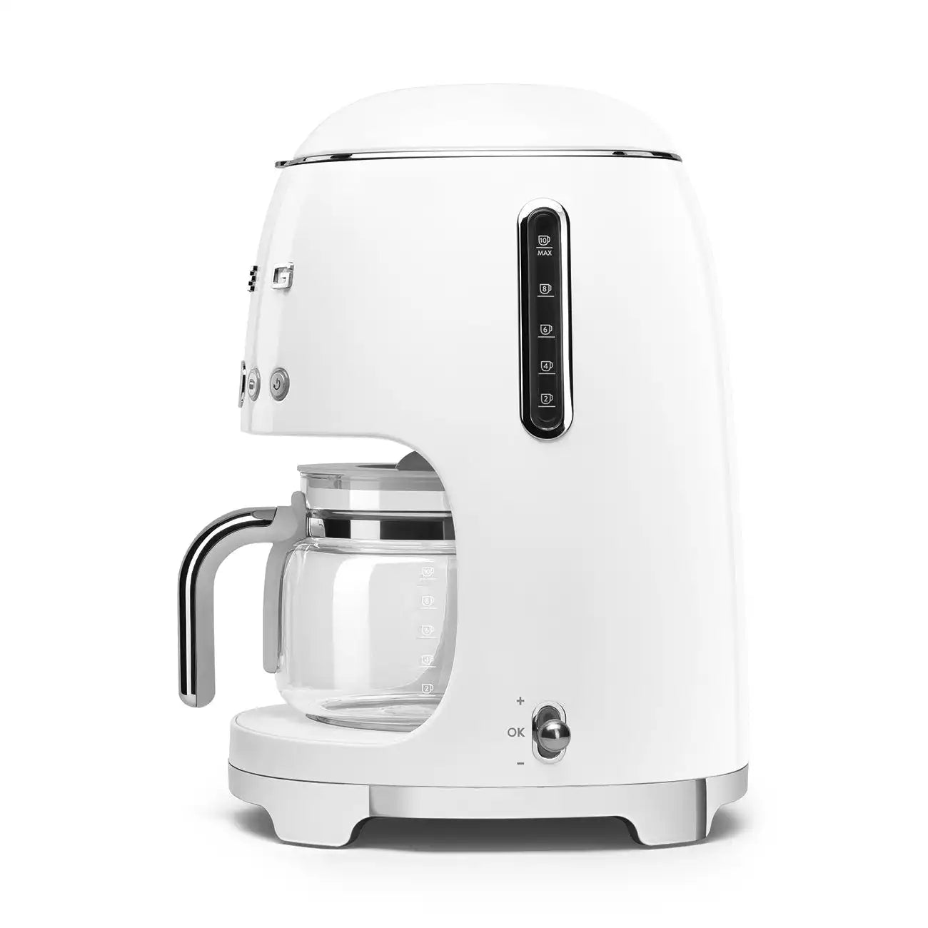 Retro-Style Drip Coffee Machine (10 Cups) - White