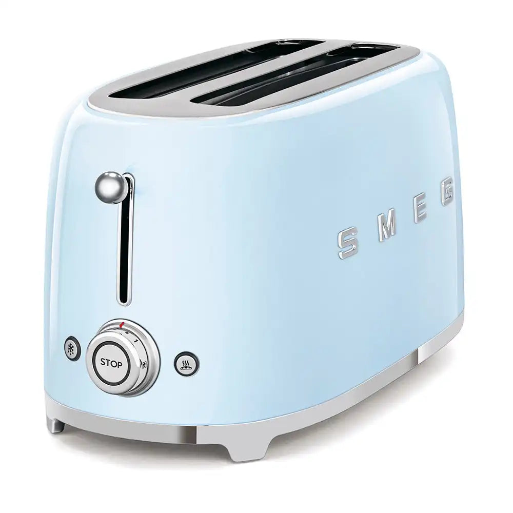 4-Slice Toaster (Long Slots) - Retro-Style Pastel Blue