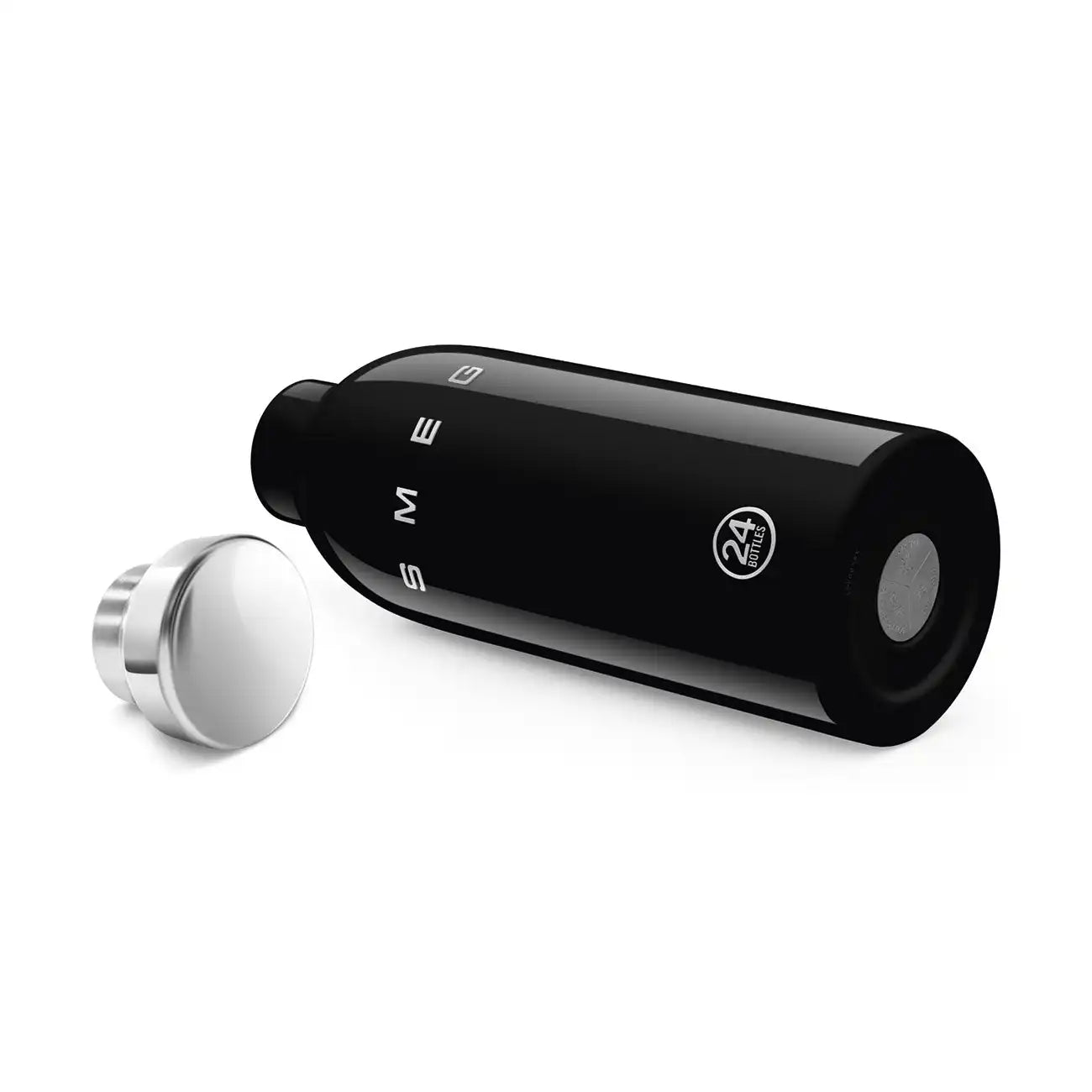 SMEG x 24Bottles® Insulated Stainless Steel Bottle (17 oz) - Black