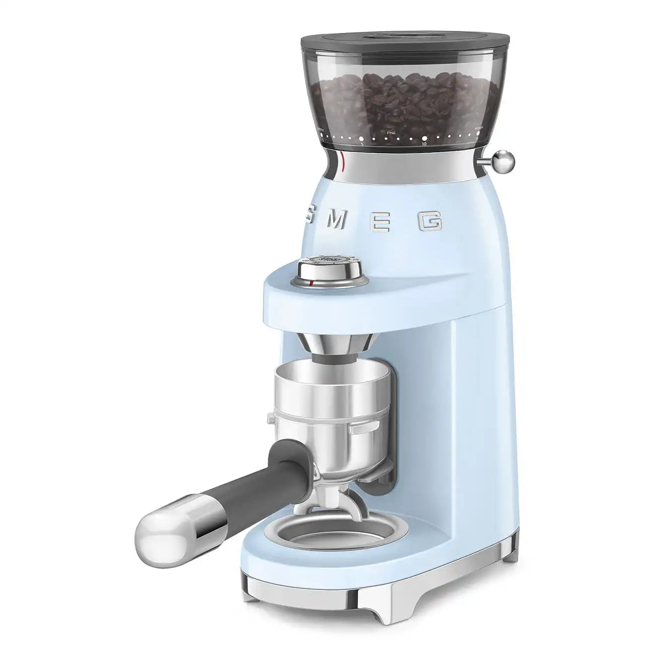 Multipurpose Conical Burr Coffee Grinder – Retro-Style Pastel Blue