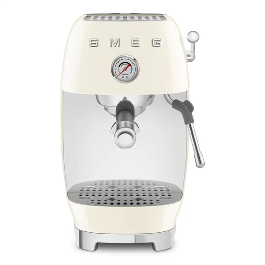 Manual Espresso & Cold Brew Coffee Machine – Retro-Style Cream