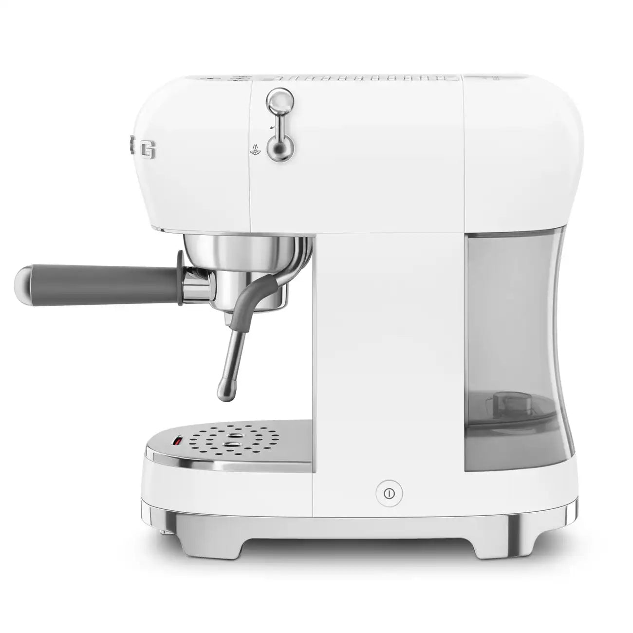Manual Espresso Coffee Machine - Retro-Style White