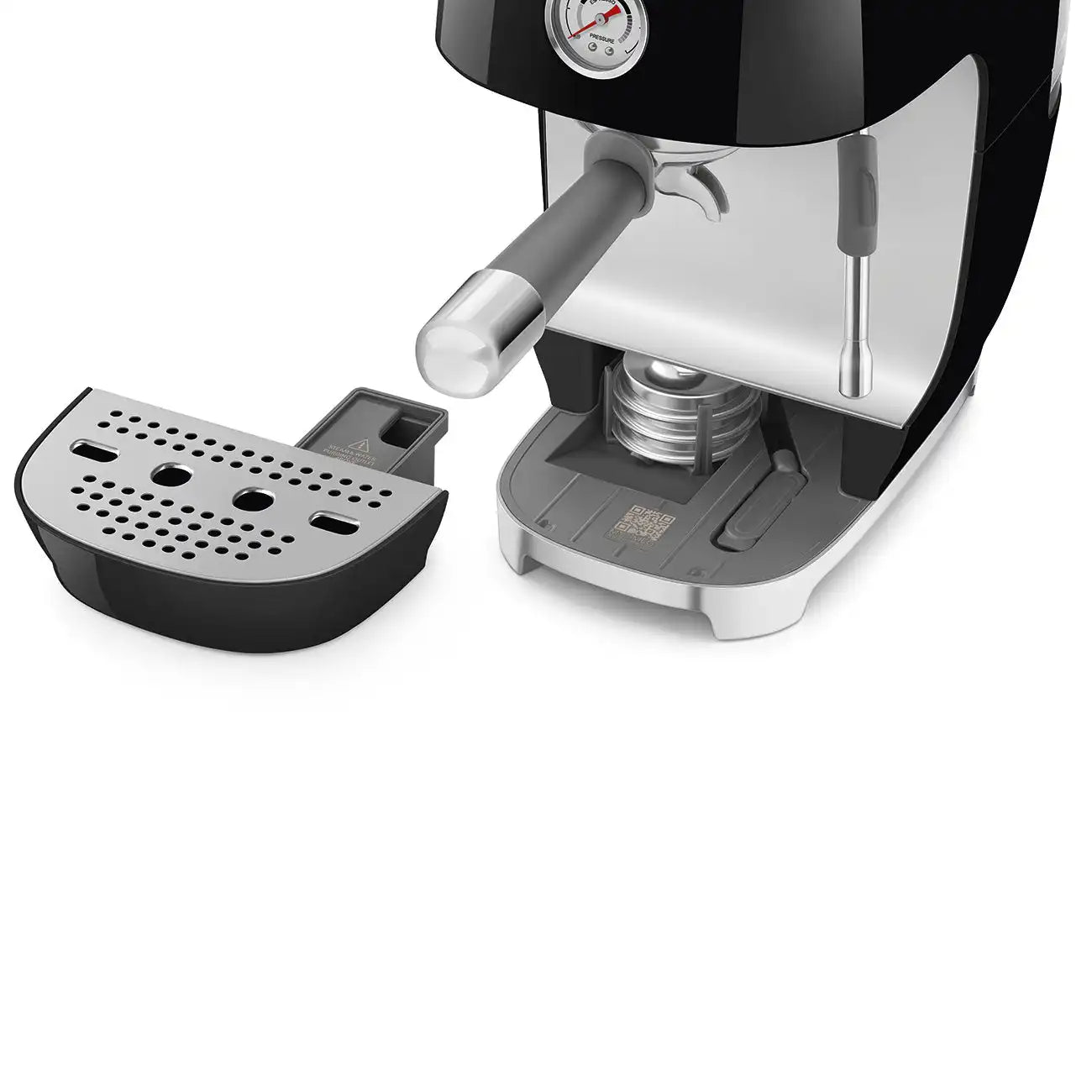 Manual Espresso & Cold Brew Coffee Machine – Retro-Style Black