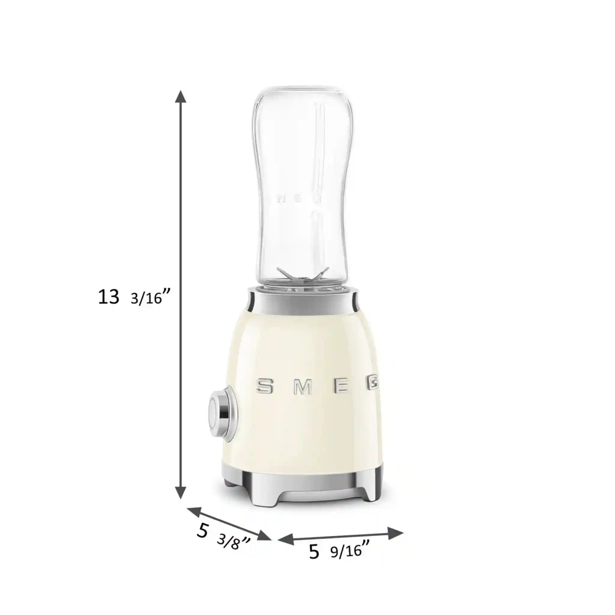Personal Blender with 2 Travel Bottles - Retro-Style Cream