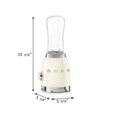 Personal Blender with 2 Travel Bottles - Retro-Style Cream