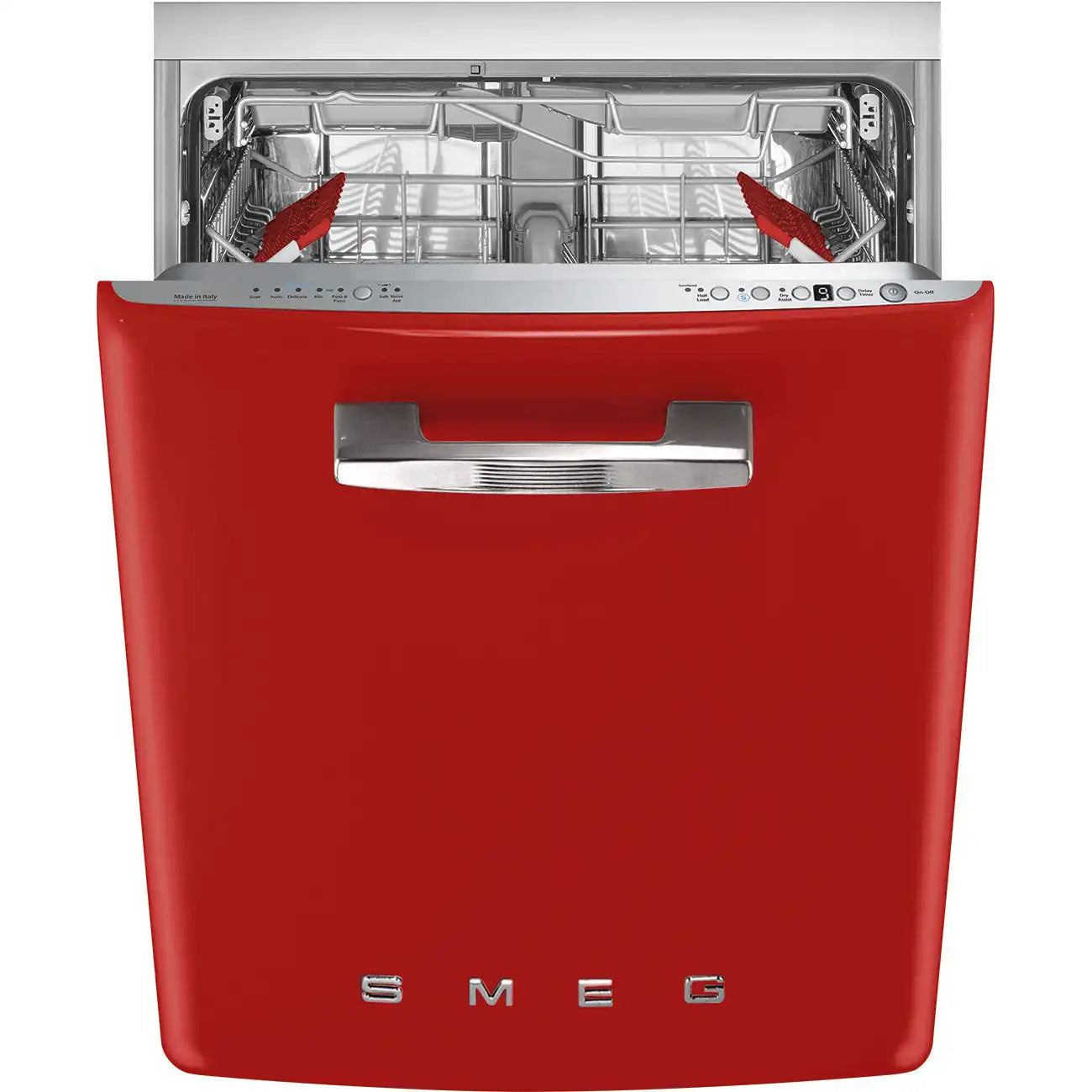 Retro-Style Built-In 24" FlexiDuo Dishwasher (ADA Compliant) - Red