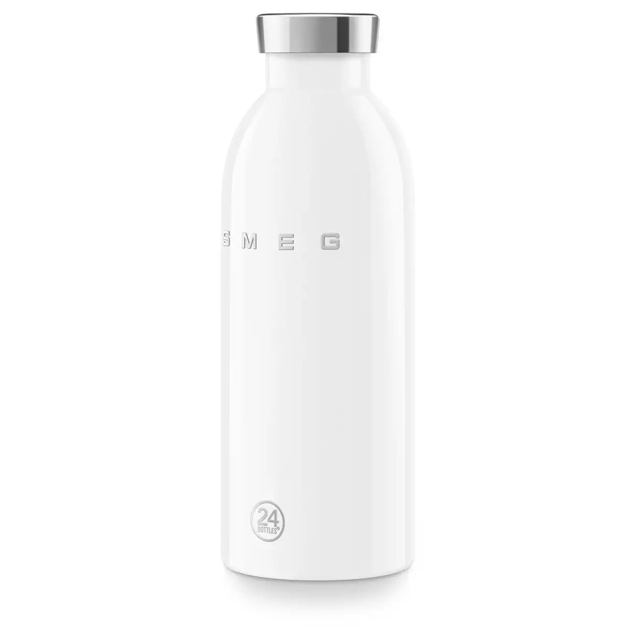 SMEG x 24Bottles® Insulated Stainless Steel Bottle (17 oz) - White
