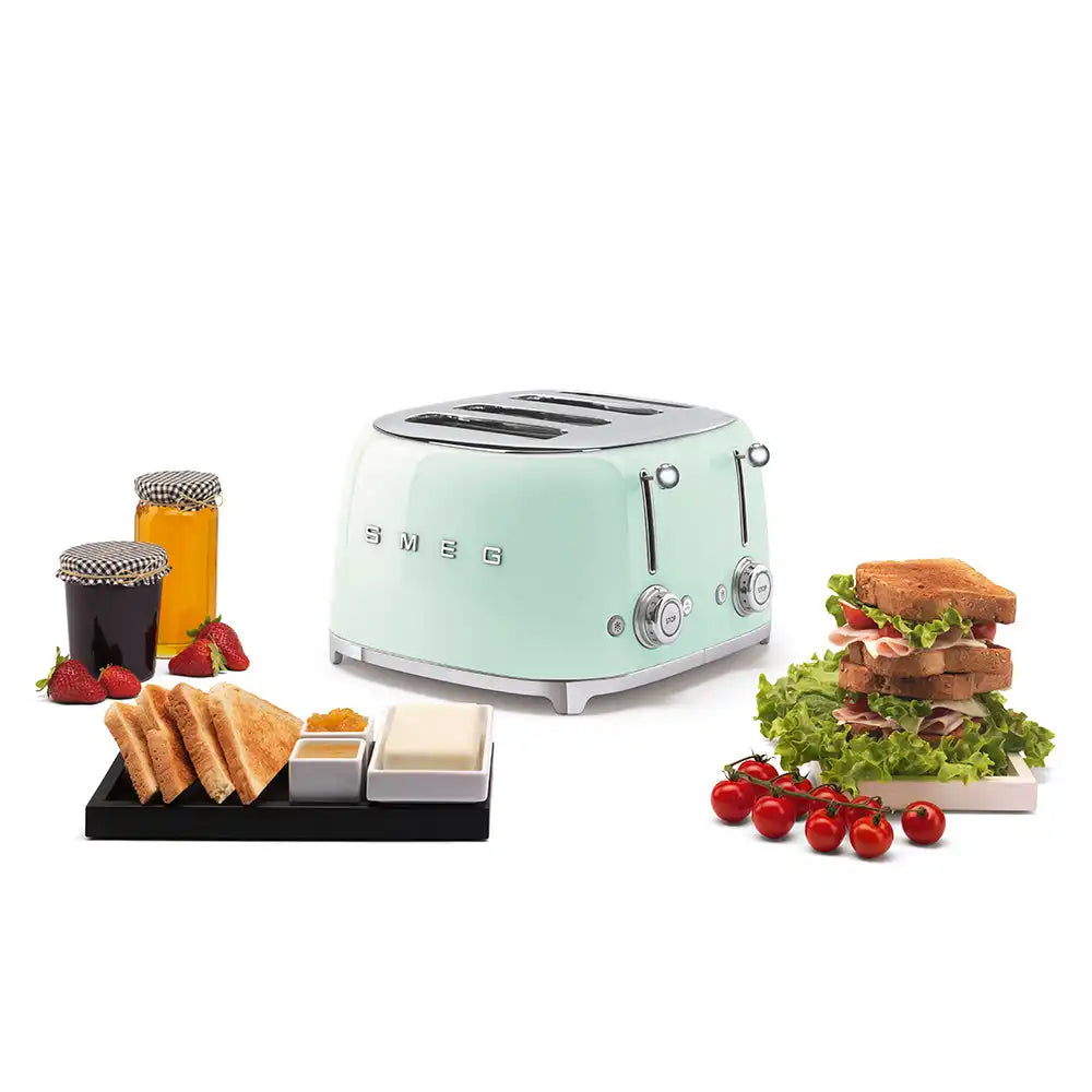 4-Slice Toaster - Retro-Style Pastel Green