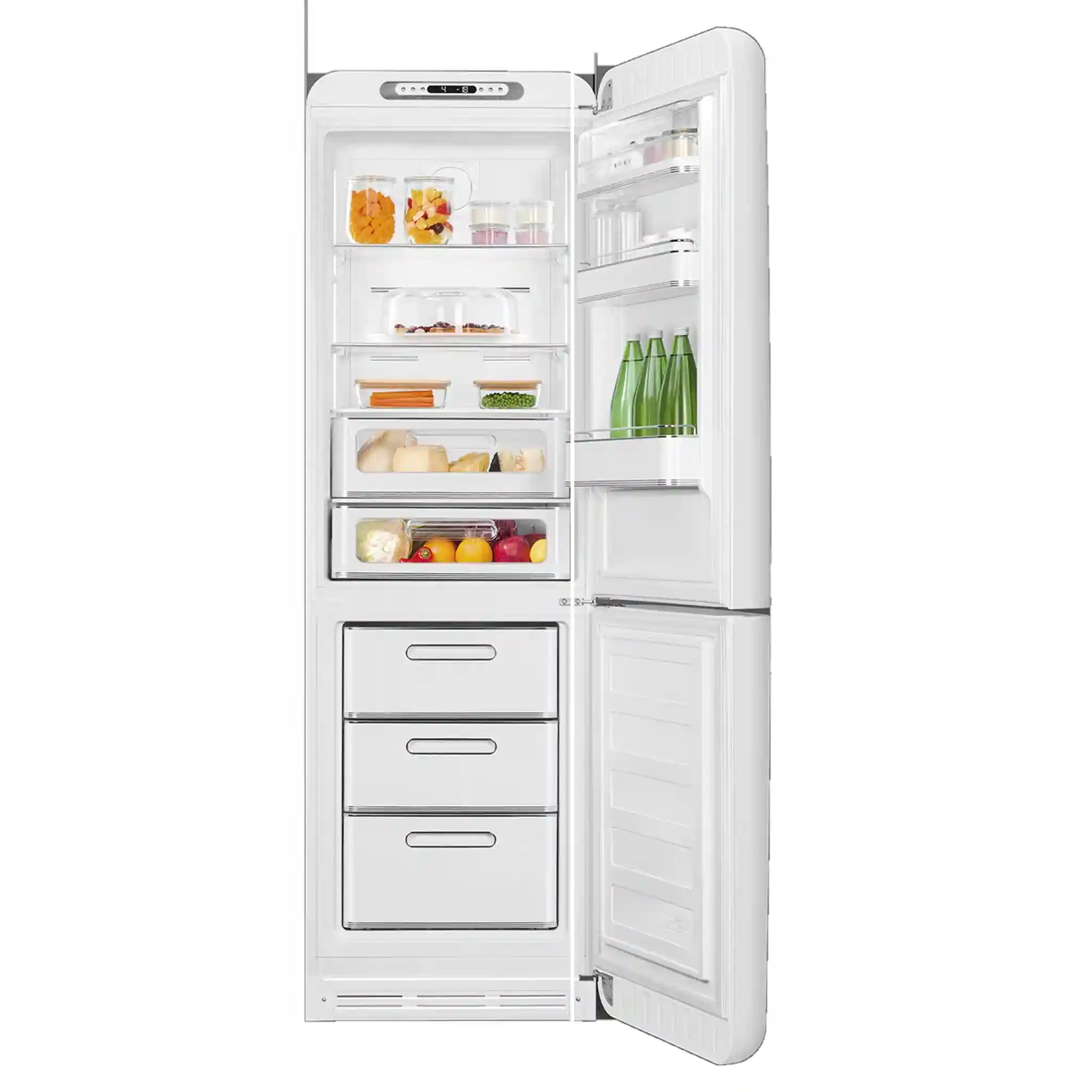 Retro-Style Refrigerator (12 cu ft, Right Hinge) - White