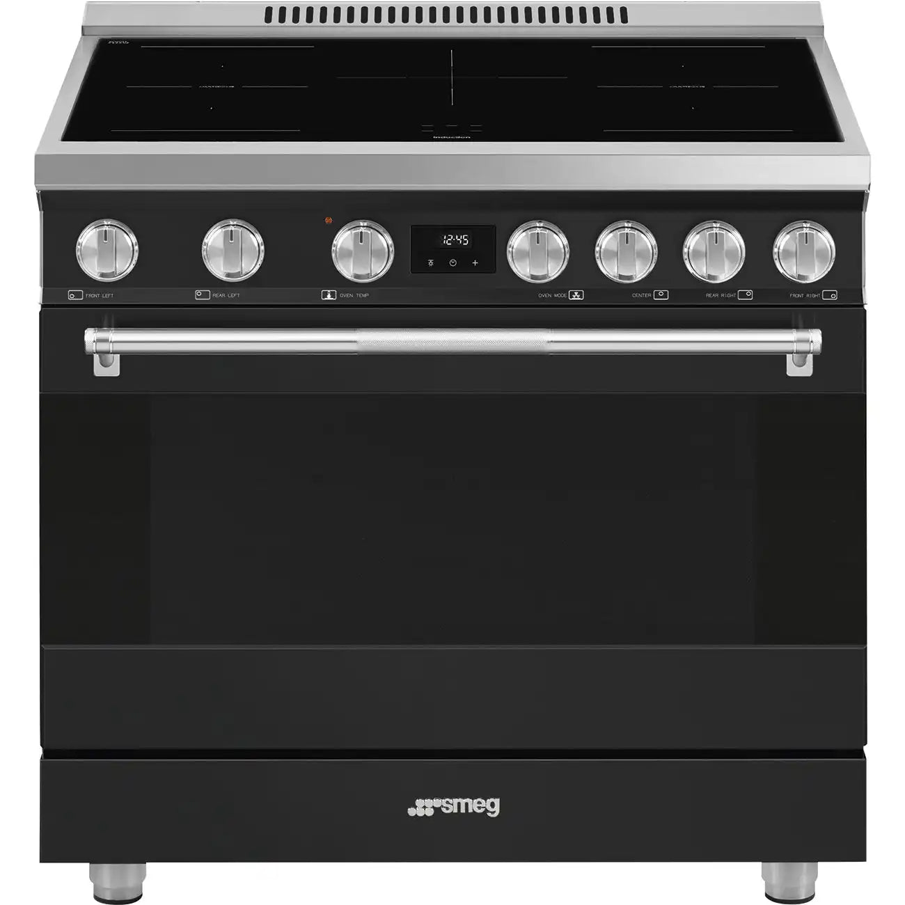 36-Inch Professional Induction Range - Matte Black