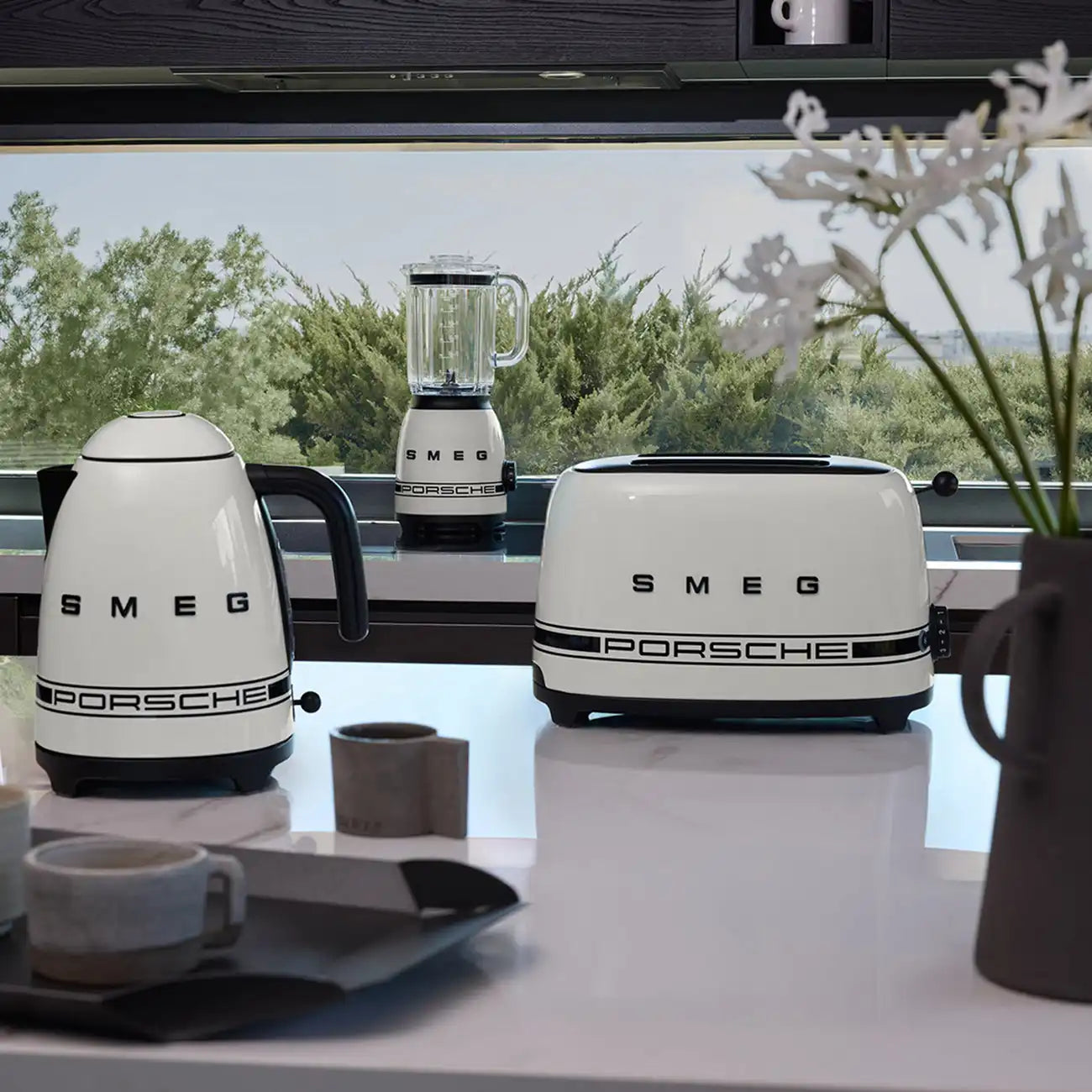 Porsche x SMEG Retro-Style 2-Slice Toaster - Carrara White