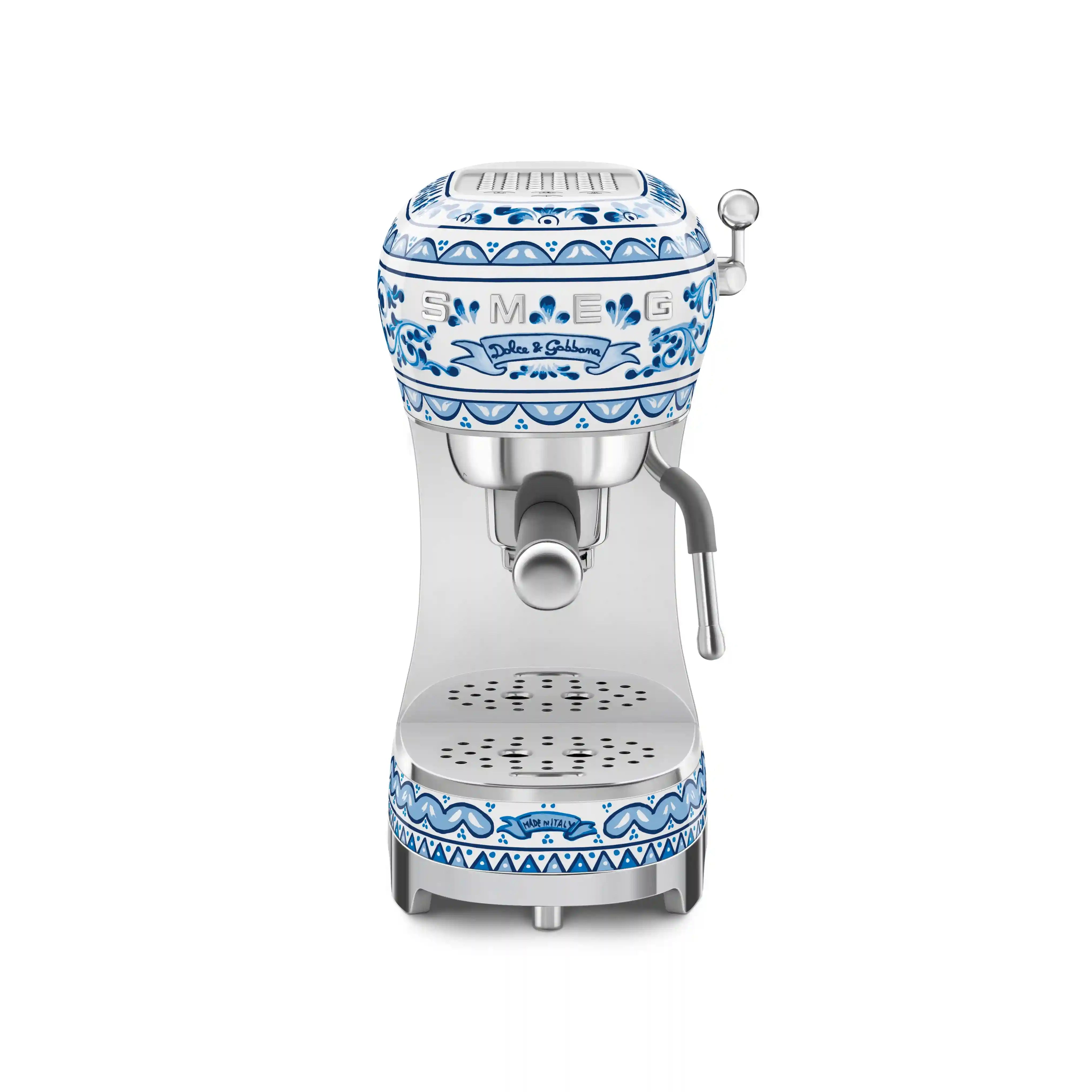 SMEG x Dolce&Gabbana Manual Espresso Coffee Machine - Blu Mediterraneo