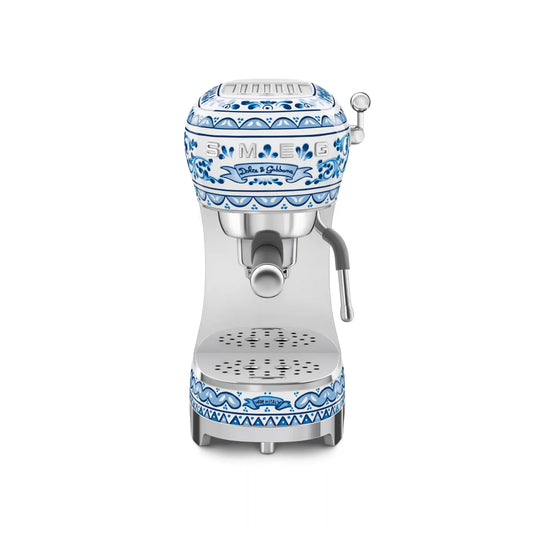 SMEG x Dolce&Gabbana Manual Espresso Coffee Machine - Blu Mediterraneo