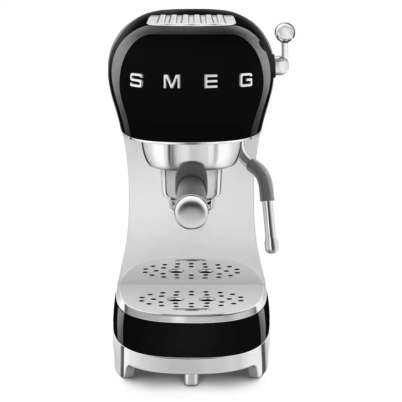 Manual Espresso Coffee Machine - Retro-Style Black