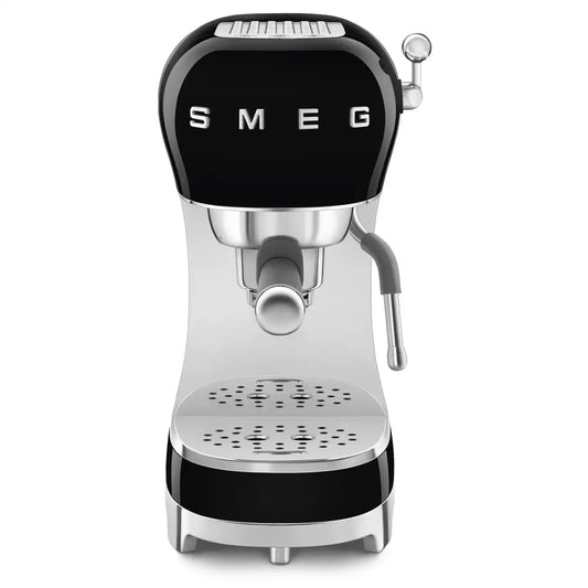 Manual Espresso Coffee Machine - Retro-Style Black