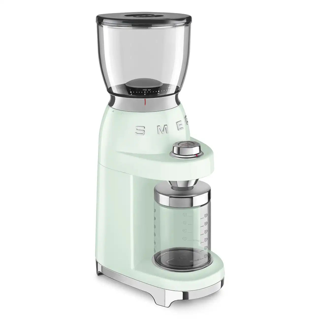 Conical Burr Coffee Grinder - Retro-Style Pastel Green