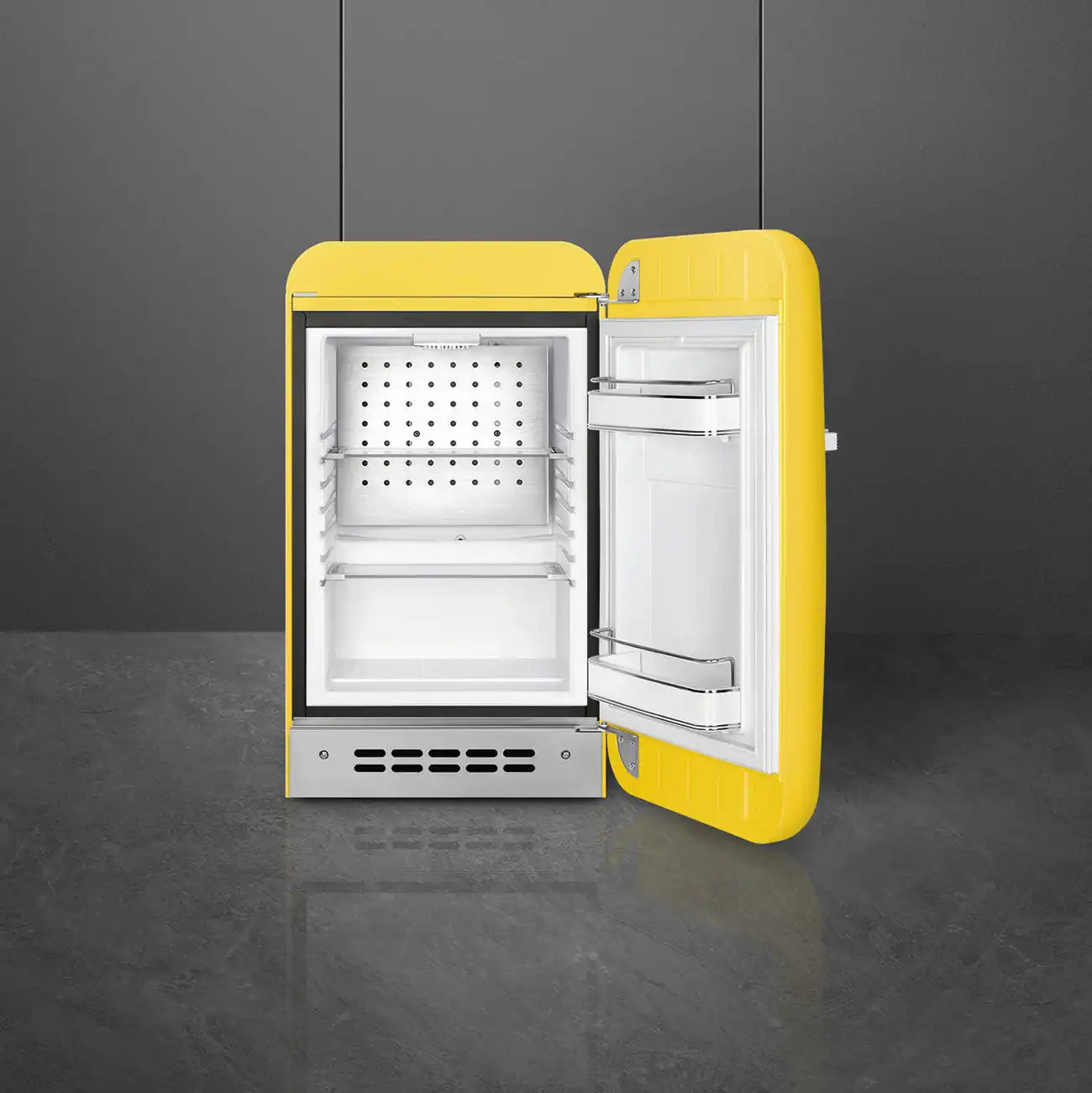 Retro-Style Refrigerator (1.2 cu ft, Right Hinge) - Yellow