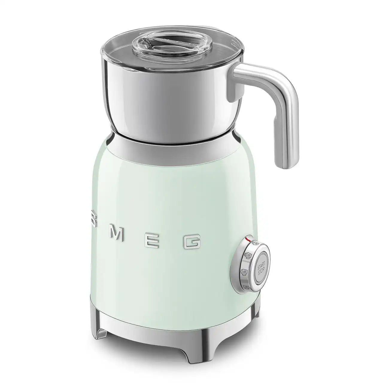 Retro-Style Milk Frother (20 oz) - Pastel Green