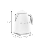 Retro-Style Electric Kettle (7 Cups) – White Matte