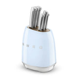 Knife Block Set - Retro-Style Pastel Blue