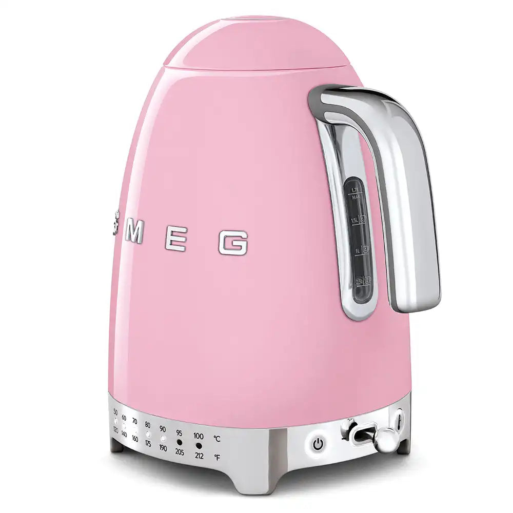 Retro-Style Electric Kettle (7 Cups) - Pink