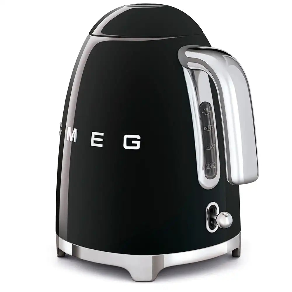Retro-Style Electric Kettle (7 Cups) - Black