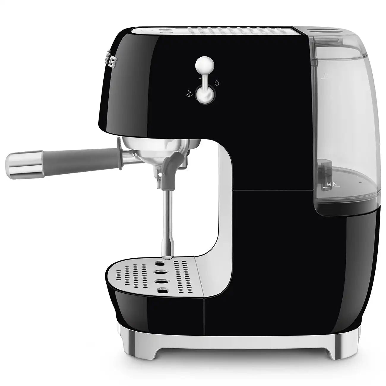 Manual Espresso & Cold Brew Coffee Machine – Retro-Style Black