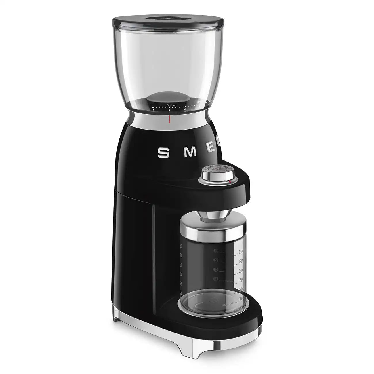 Conical Burr Coffee Grinder - Retro-Style Black