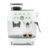 Espresso coffee machine Retro-style Pastel green Glossy