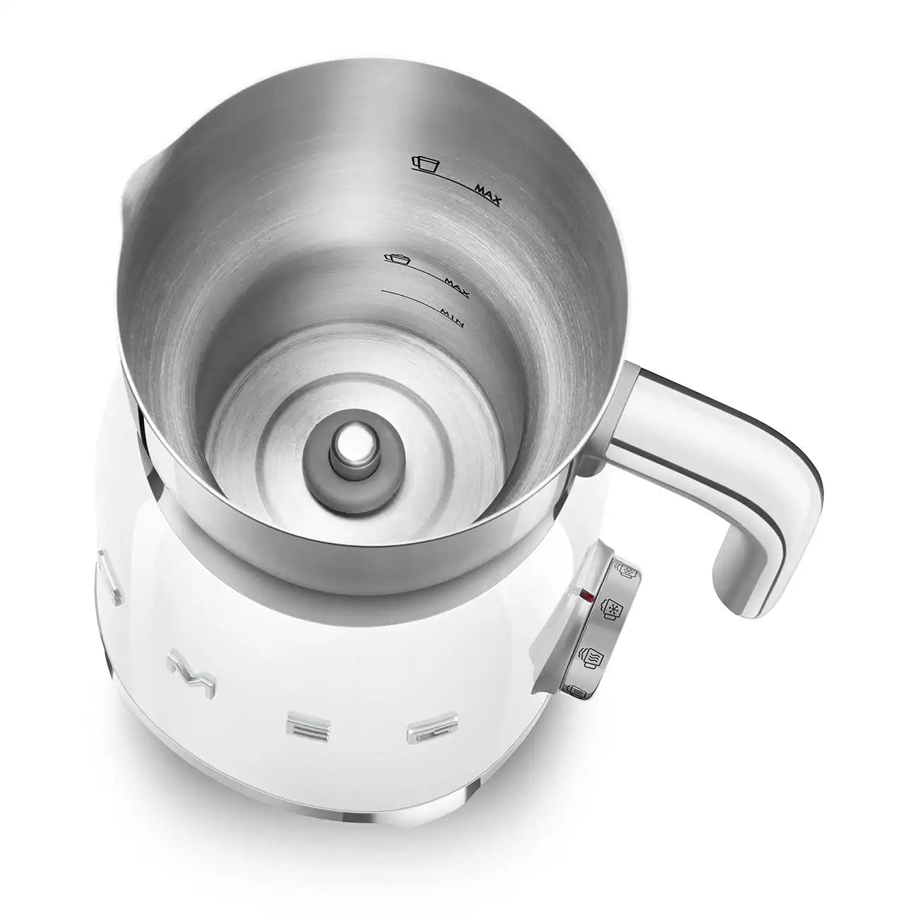 Retro-Style Milk Frother (20 oz) - White
