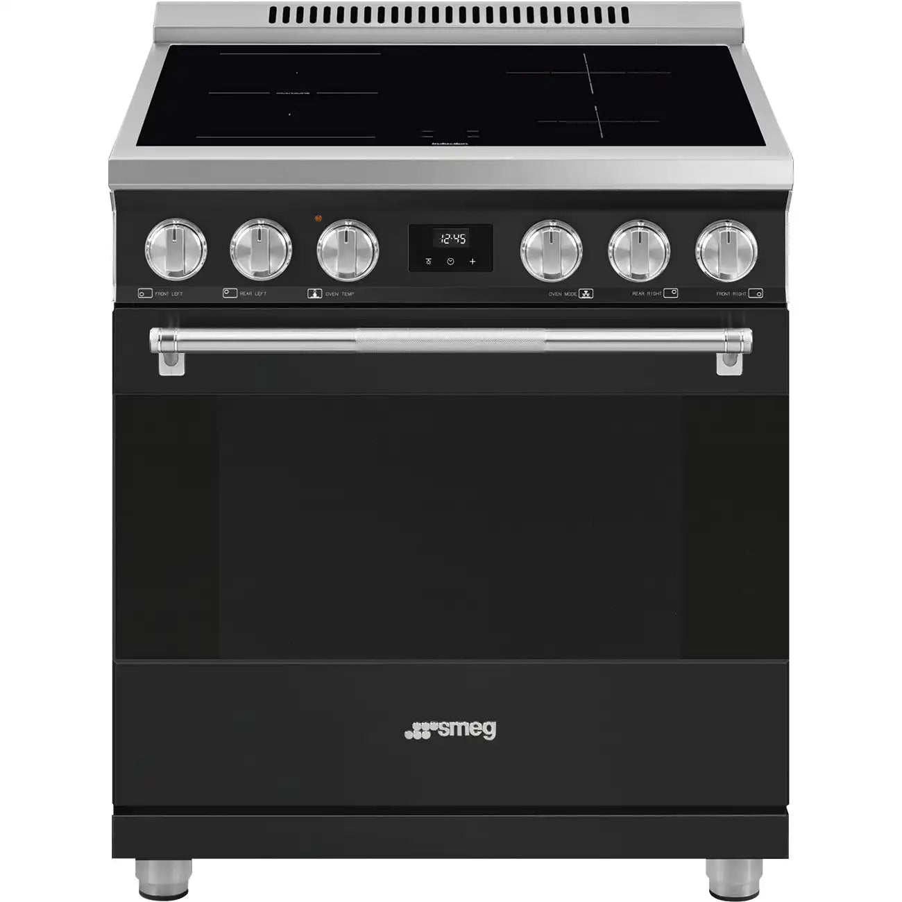 30-Inch Professional Induction Range - Matte Black