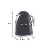 Retro-Style Electric Kettle (7 Cups) - Slate Gray