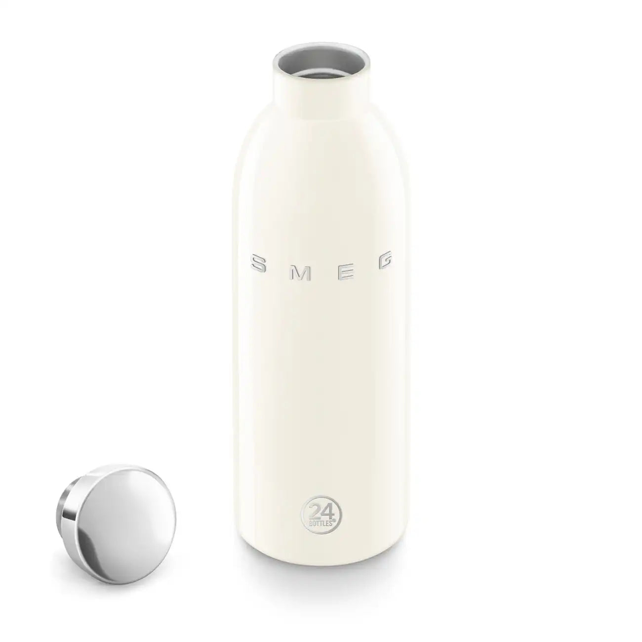 SMEG x 24Bottles® Insulated Stainless Steel Bottle (17 oz) - Cream