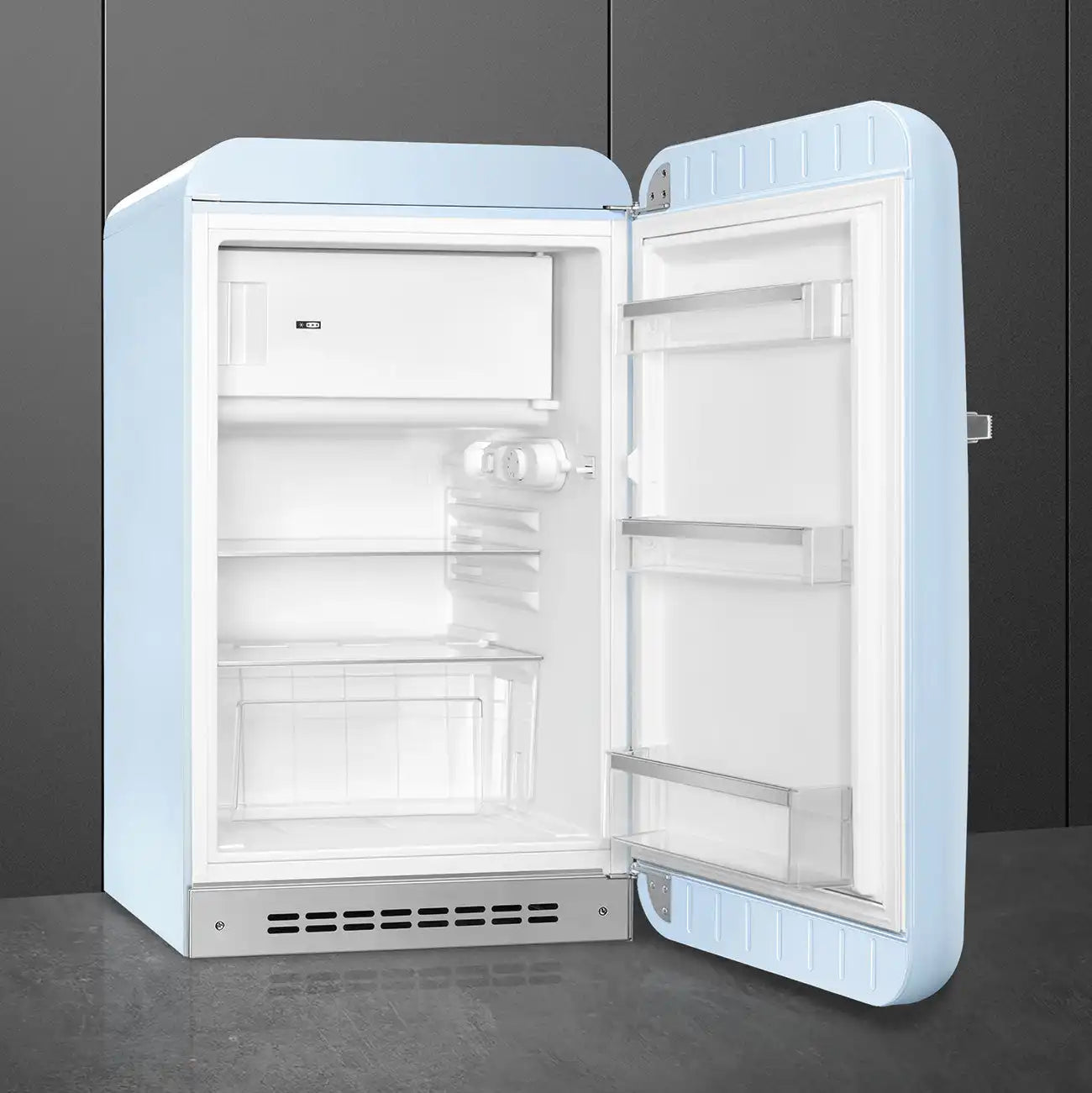 Retro-Style Refrigerator (4.3 cu ft, Right Hinge) - Pastel Blue