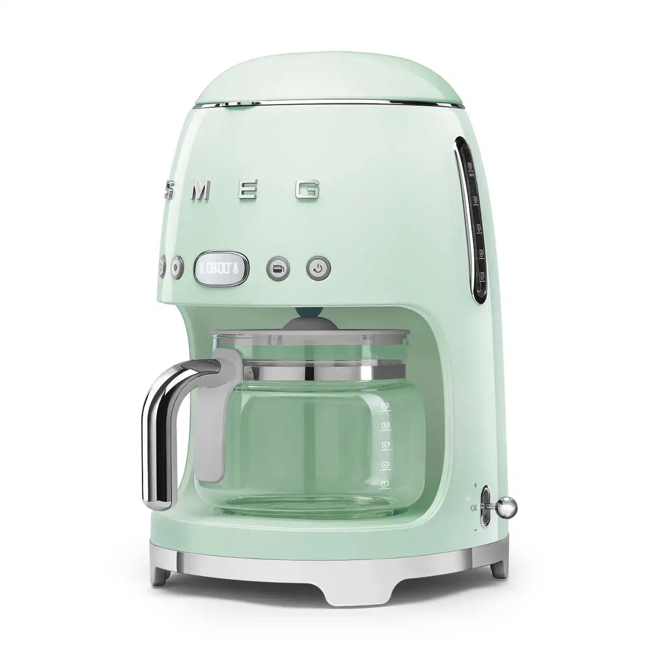 Retro-Style Drip Coffee Machine (10 Cups) - Pastel Green