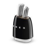 Knife Block Set - Retro-Style Black