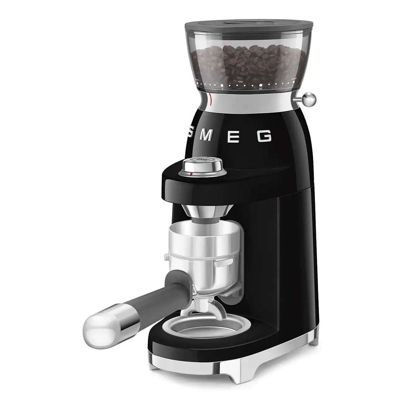 Multipurpose Conical Burr Coffee Grinder – Retro-Style Black