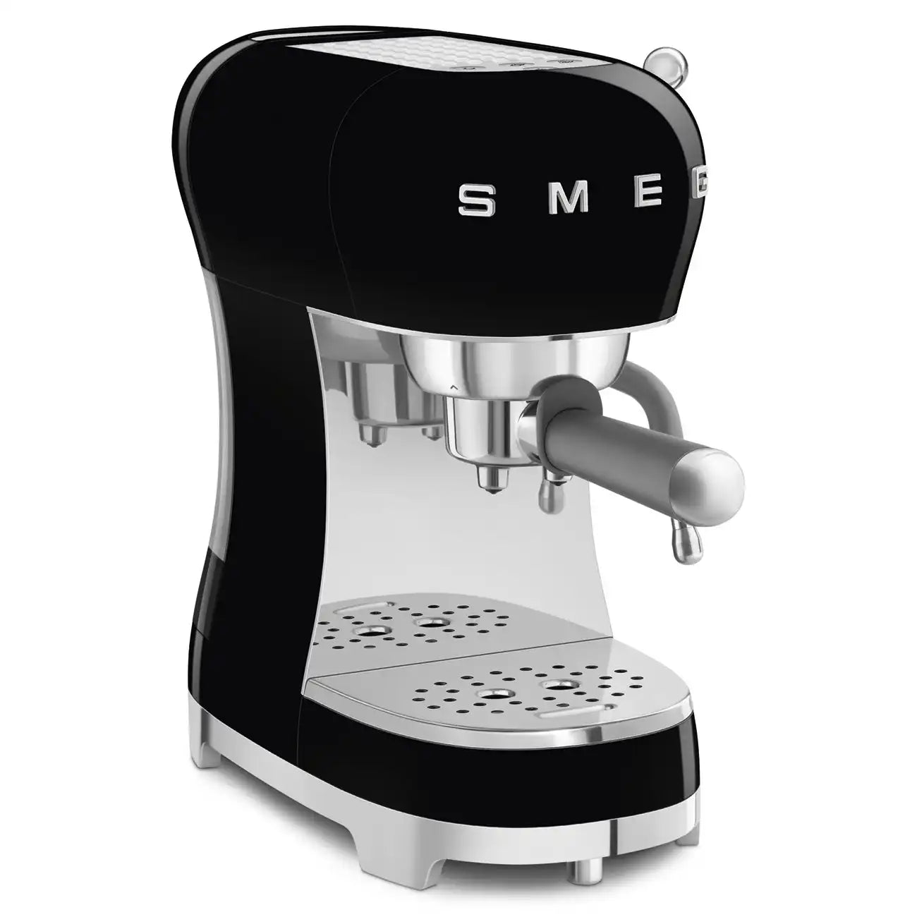 Manual Espresso Coffee Machine - Retro-Style Black