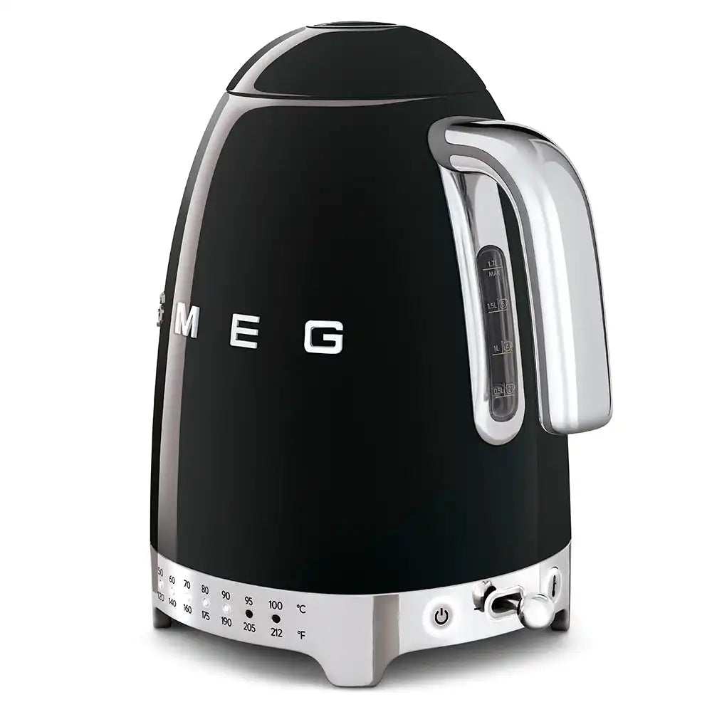 Retro-Style Electric Kettle (7 Cups) - Black