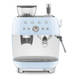 Manual Espresso Coffee Machine with Grinder - Retro-Style Pastel Blue
