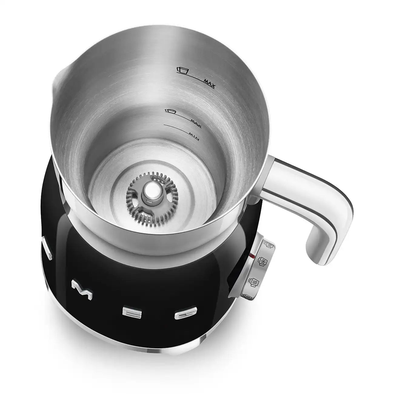 Retro-Style Milk Frother (20 oz) - Black
