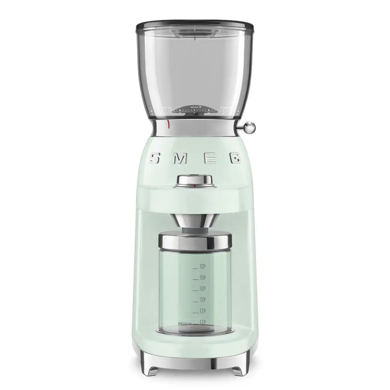 Conical Burr Coffee Grinder - Retro-Style Pastel Green