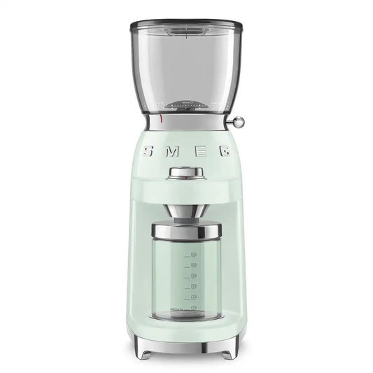 Conical Burr Coffee Grinder - Retro-Style Pastel Green