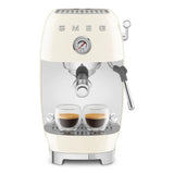Manual Espresso & Cold Brew Coffee Machine – Retro-Style Cream