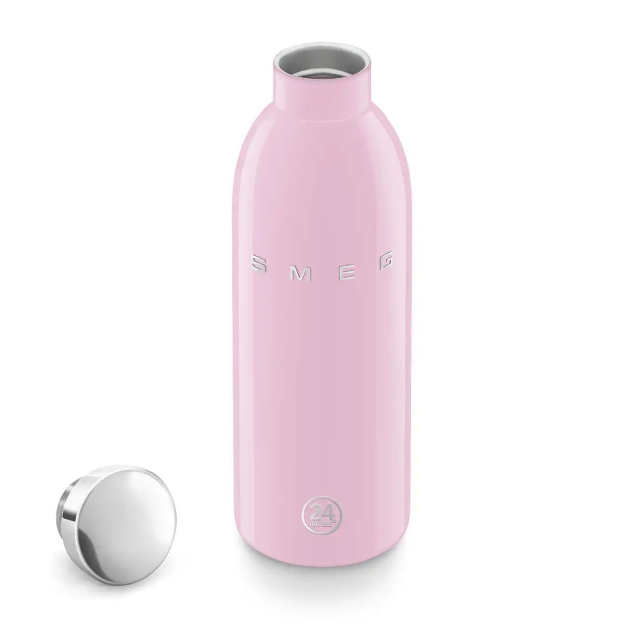 SMEG x 24Bottles® Insulated Stainless Steel Bottle (17 oz) - Pink