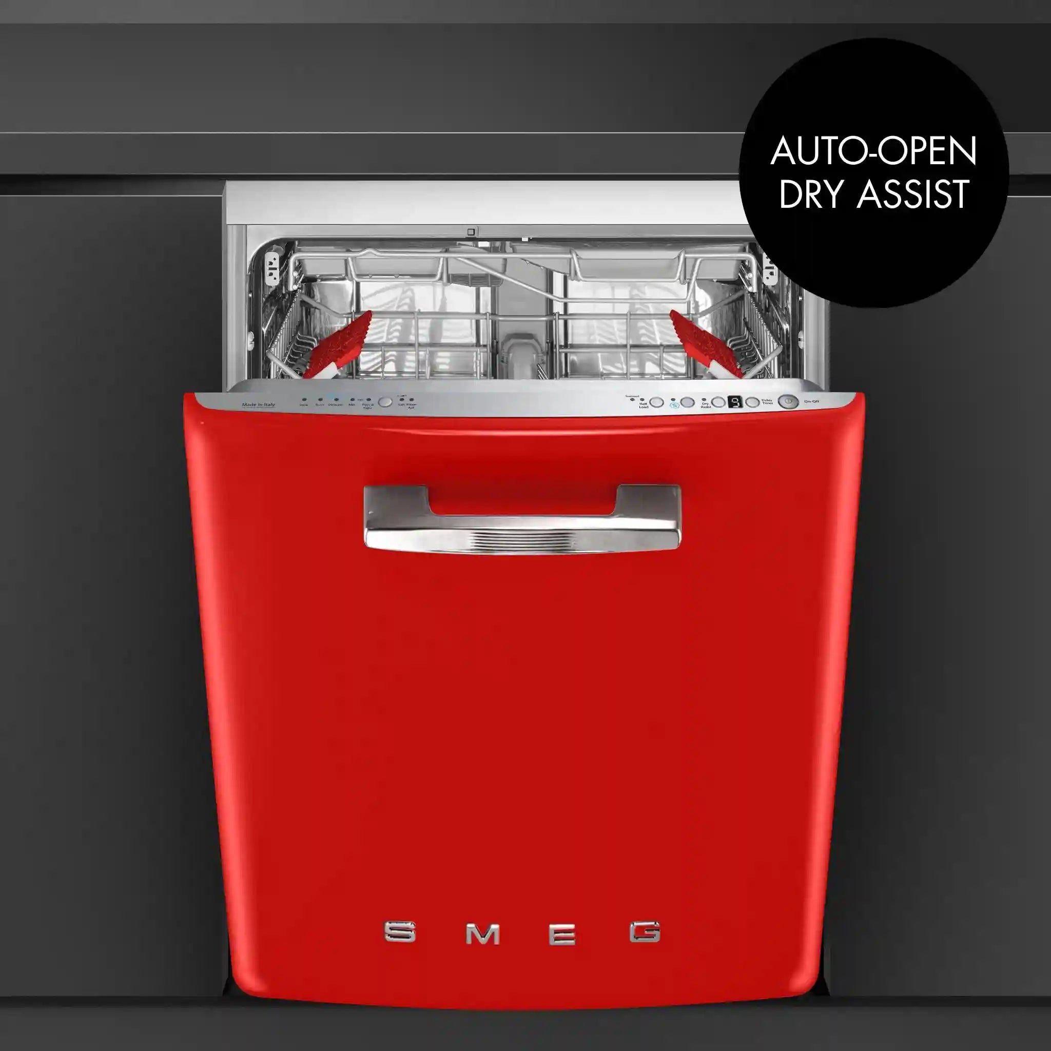 Retro-Style Built-In 24" FlexiDuo Dishwasher (ADA Compliant) - Red