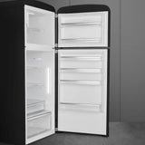 Retro-Style Refrigerator (19.3 cu ft, Right Hinge) - Black